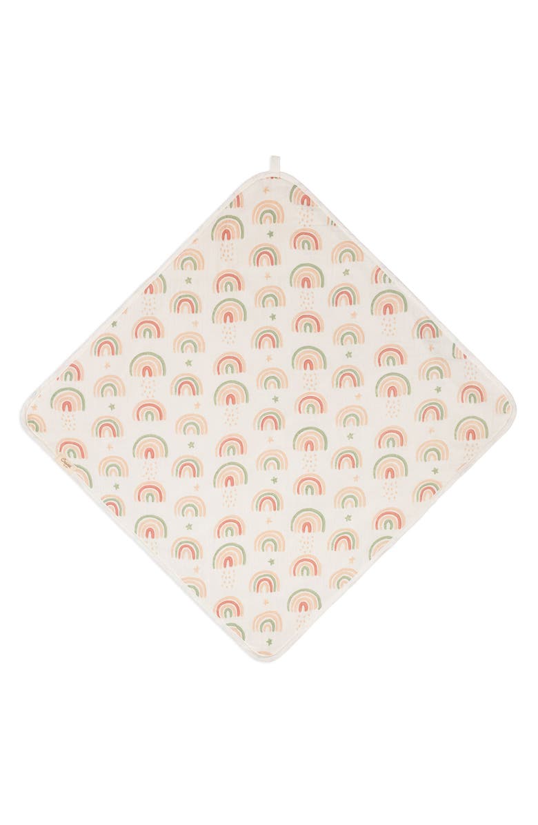 CRANE BABY Parker Hooded Cotton Muslin Towel, Alternate, color, Beige