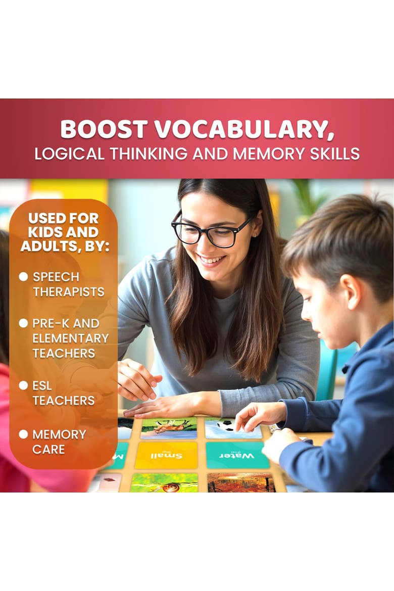 Educational Kids Flash Cards Set - Vocabulary & Sight Words, Alternate, color, Opposites