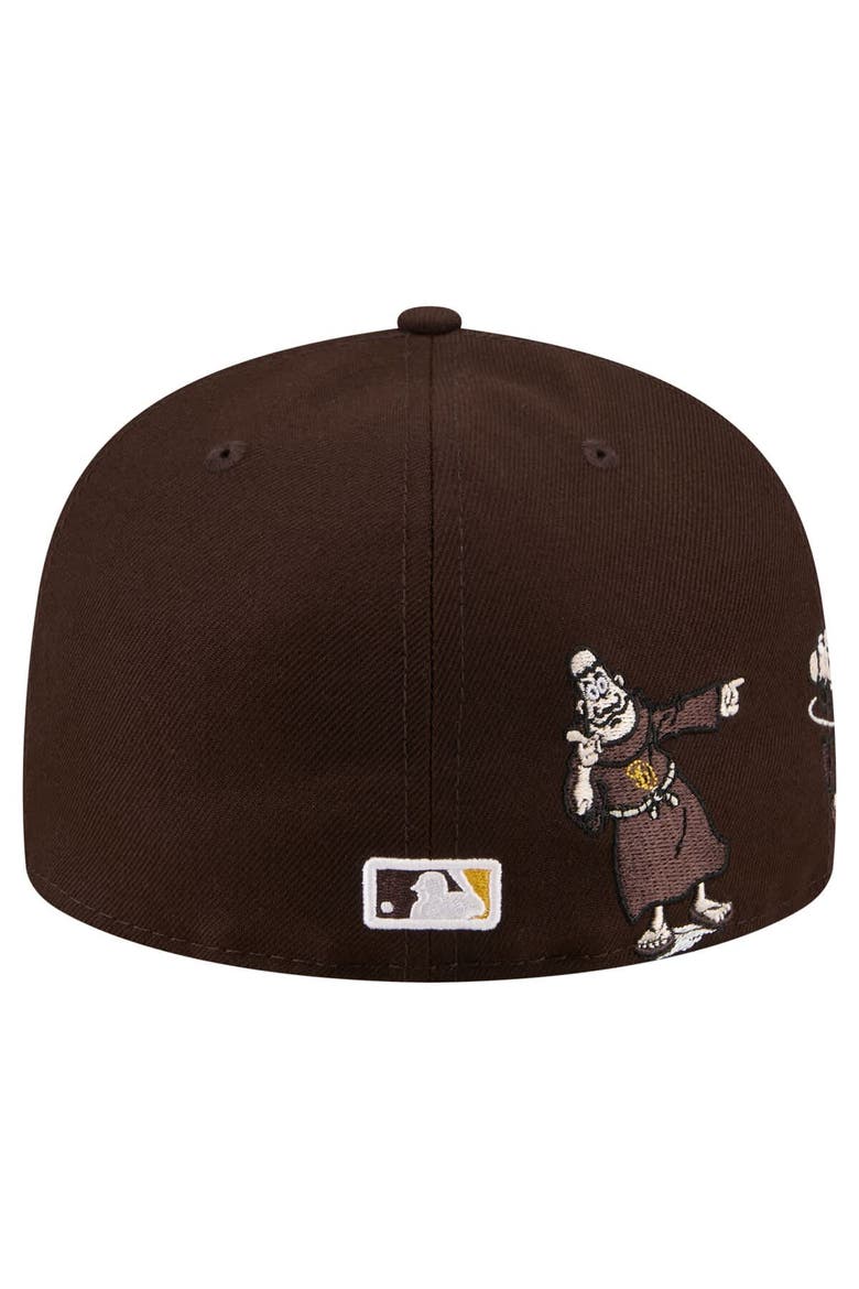 Men's New Era Brown San Diego Padres Run Mascot 59FIFTY Fitted Hat, Alternate, color, Brown