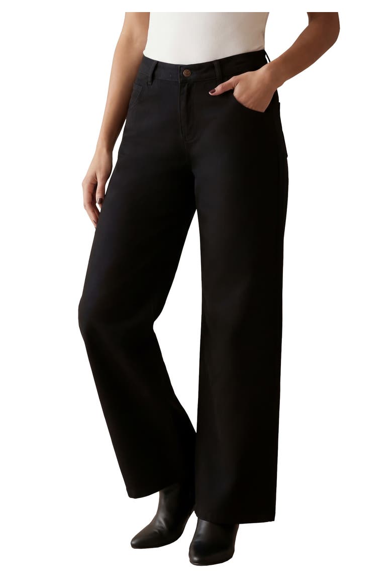 Classic Denim Wide Leg Jean, Main, color, BLACK