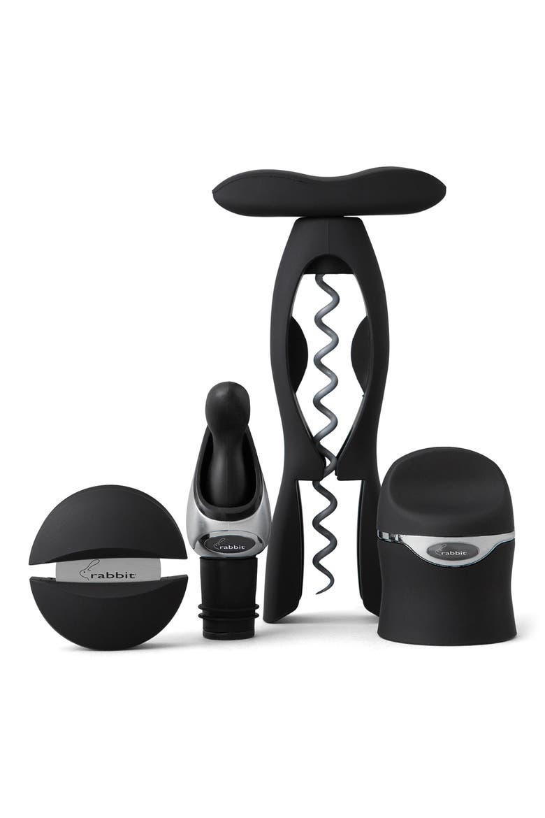 4-Piece Wine Tool Kit, Main, color, VELVET BLACK