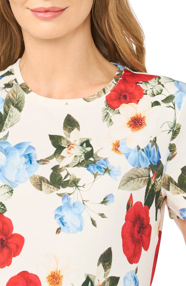 Ted Baker Print Short Sleeve T-Shirt, Alternate, color, Ultra White