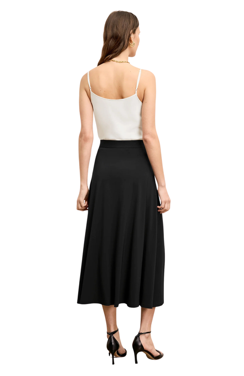 M.m.lafleur Ara Light Jersey Skirt In Black