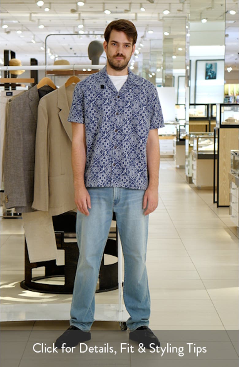 Embroidered Linen & Cotton Camp Shirt, sales video thumbnail