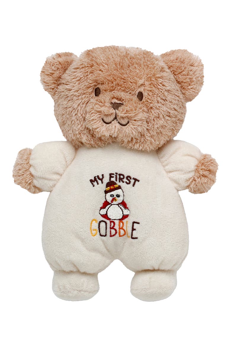 My First Gobble Bear Plush Toy, Main, color, IVORY
