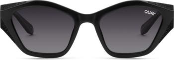 Quay Counting Stars Sunglasses Black Oversized Geometric Cat Eye Frames QUAY Counting Stars 42mm Gradient Cat Eye Sunglasses | Nordstrom main image 2