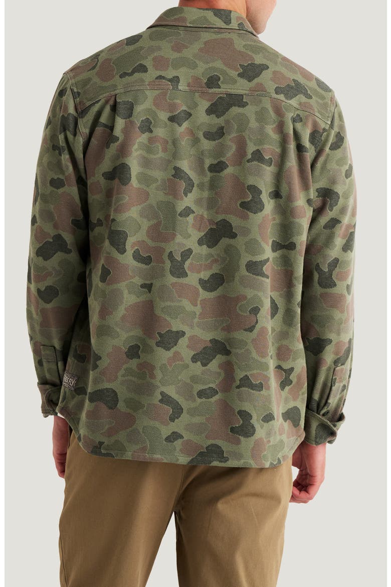 Gallatin Overshirt, Alternate, color, VINTAGE CAMO OIL GREEN