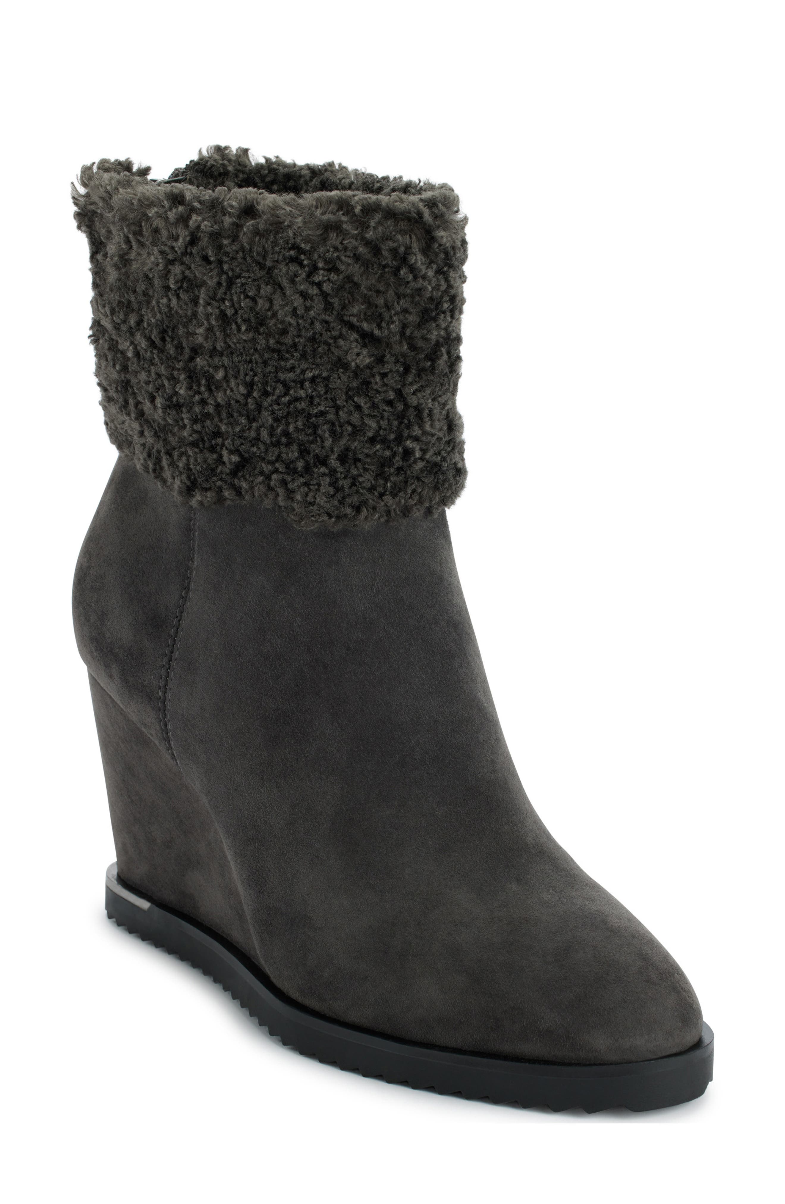 DKNY Powell Faux Shearling Lined Wedge Boot