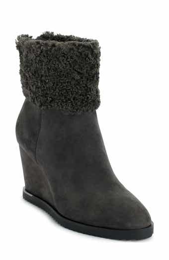 DKNY Powell Faux Shearling Lined Wedge Boot