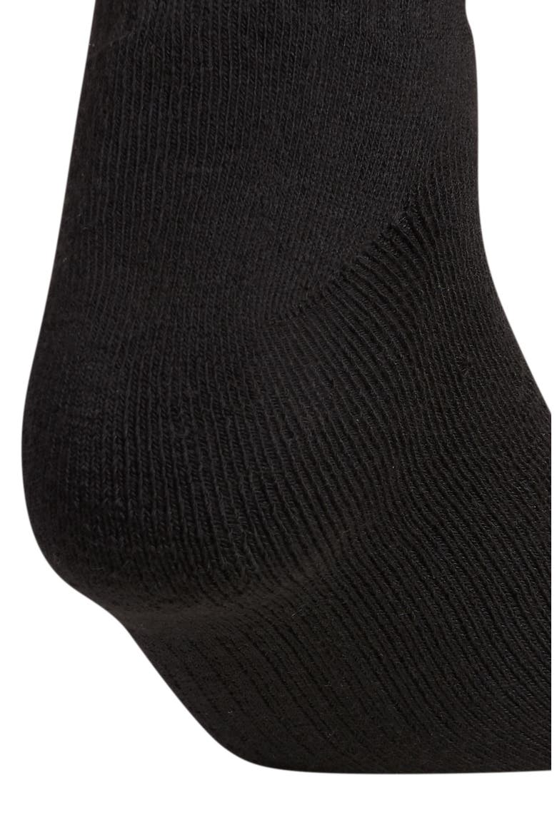 6-Pack Trefoil Performance Crew Socks, Alternate, color, BLACK