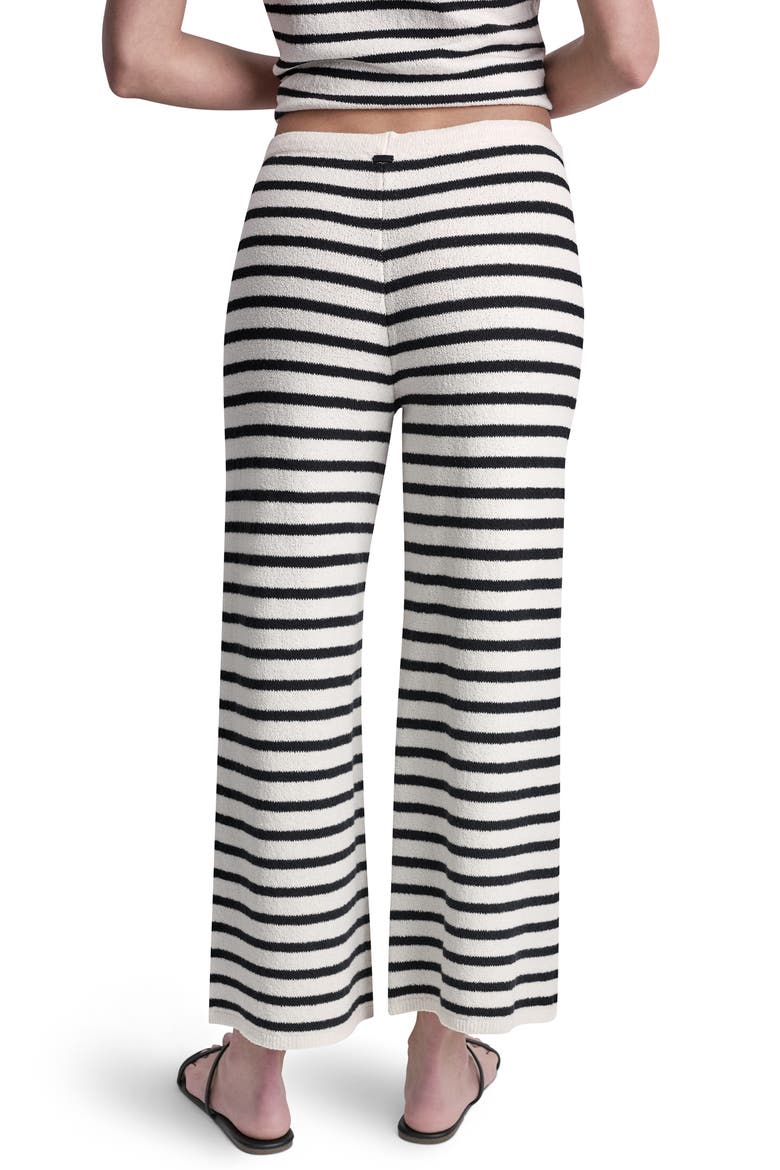 Pull On Drawstring Knit Pants, Alternate, color, EGGNOG/ BLK
