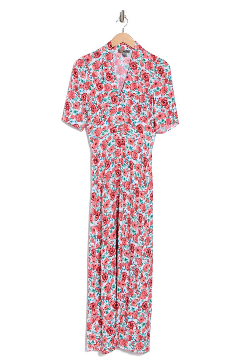 Isla Crepe Midi Dress, Alternate, color, BABY ROSE