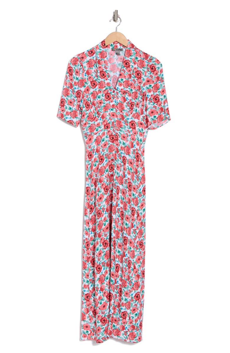Love By Design Isla Crepe Midi Dress, Alternate, color, Baby Rose