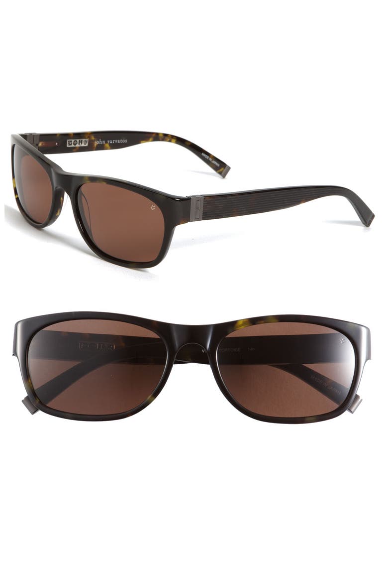 John Varvatos Collection 'Swirl' Plastic Sunglasses, Main, color, TORTOISE