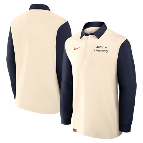 Men's Nike Tan/Navy Auburn Tigers Rugby Long Sleeve Shirt