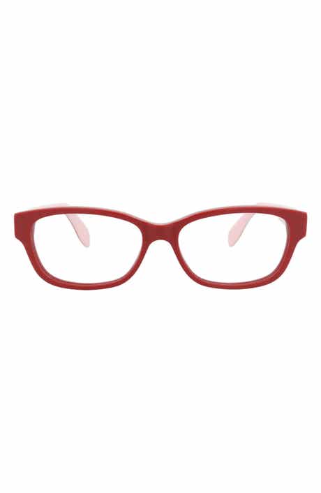 McQueen 56mm Rectangular Optical Glasses