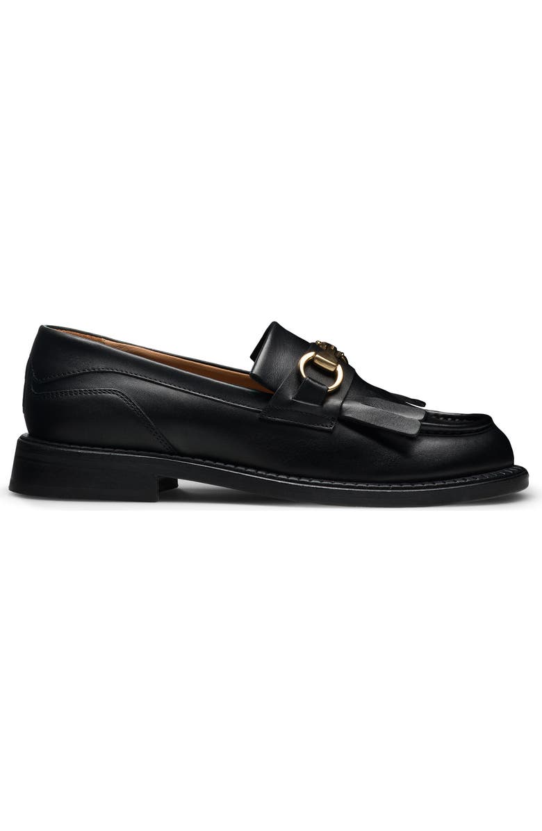Magnanni Oaklynn Leather Bit Loafer, Alternate, color, Black