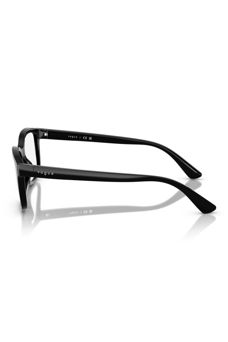 48mm Pillow Optical Glasses, Alternate, color, BLACK