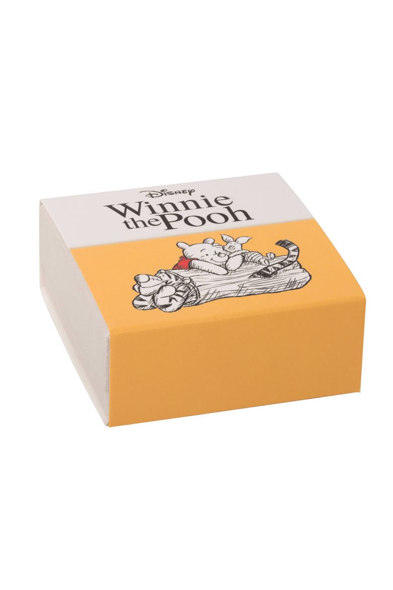 Winnie the Pooh Gold Plated Balloon Swinging Earrings, Alternate, color, gold, red