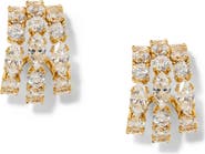 Nadri Twinnie Multi Row Hoop Earrings