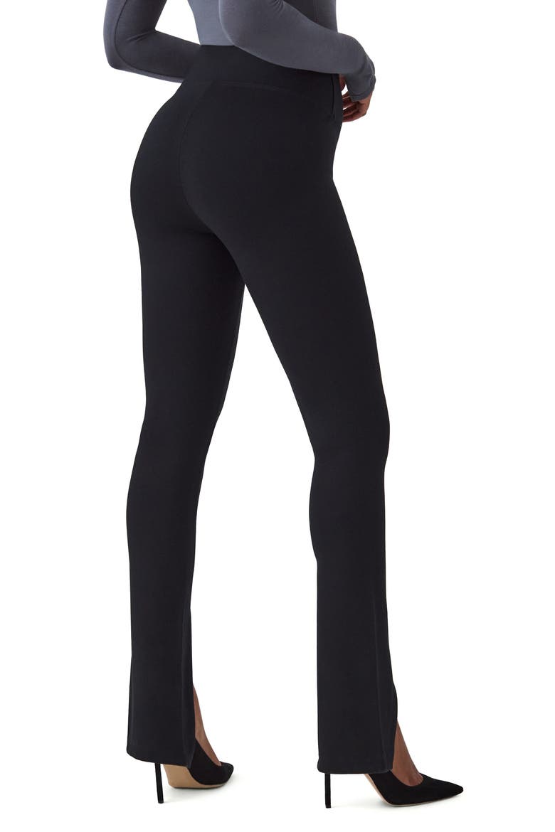 The Perfect Front Slit Leggings, Alternate, color, CLASSIC BLACK