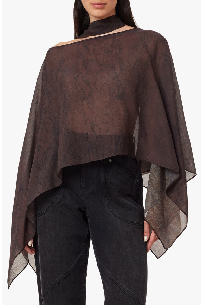 Snake Print Scarf Top, Main, color, SNAKE PRINT