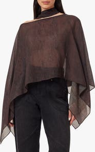 Habitual Snake Print Scarf Top