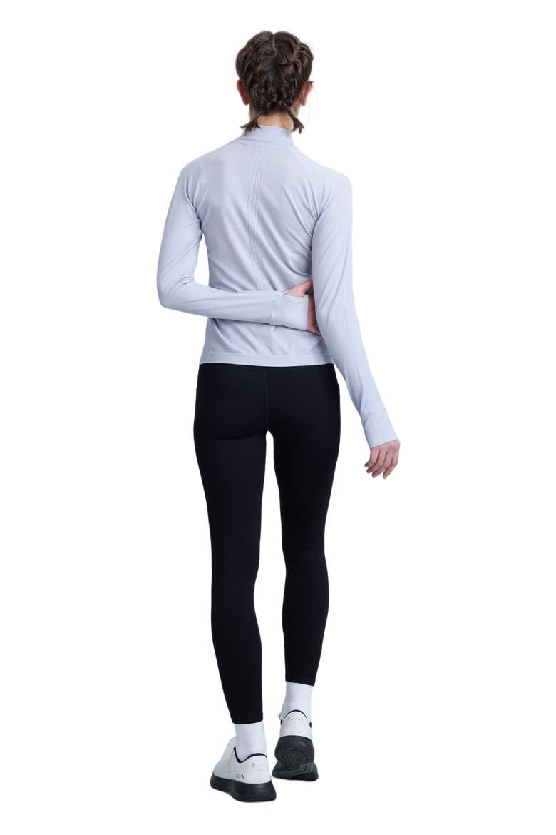 Tech Merino Classic Fit Half Zip Long Sleeve Base Layer, Alternate, color, Glacier Gray