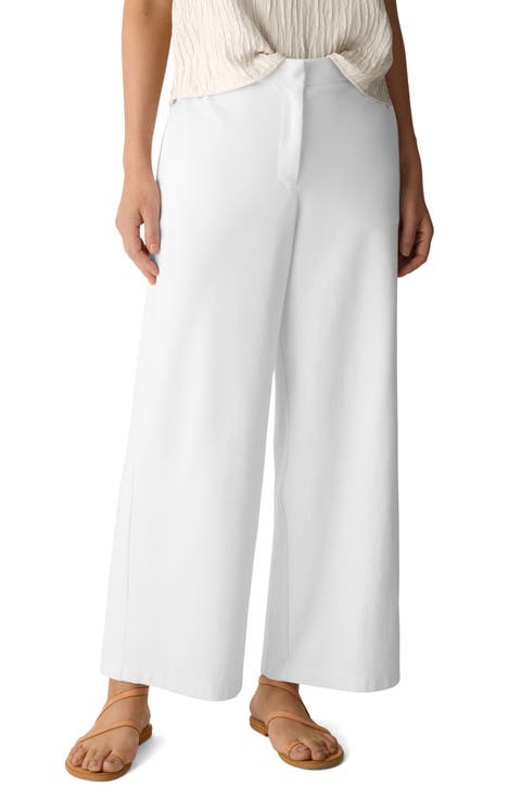 High Waist Ankle Wide Leg Pants