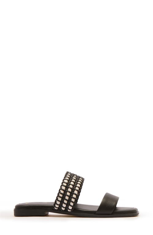 Frankie4 Sloane Slide Sandal In Black Weave