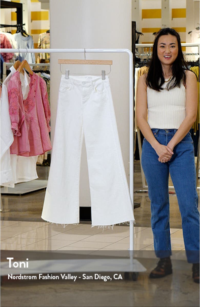 Roller Frayed Hem Wide Leg Jeans, sales video thumbnail