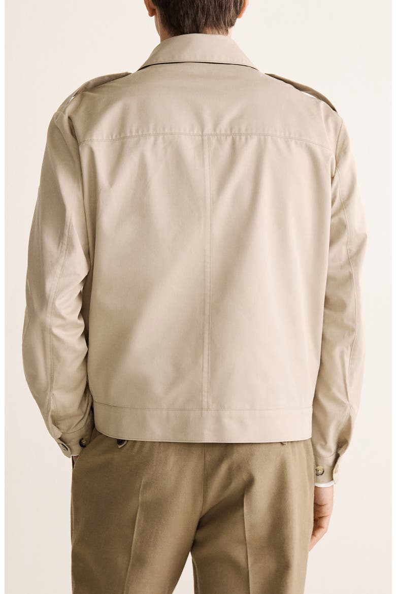 Cotton & Silk Jacket, Alternate, color, BEIGE