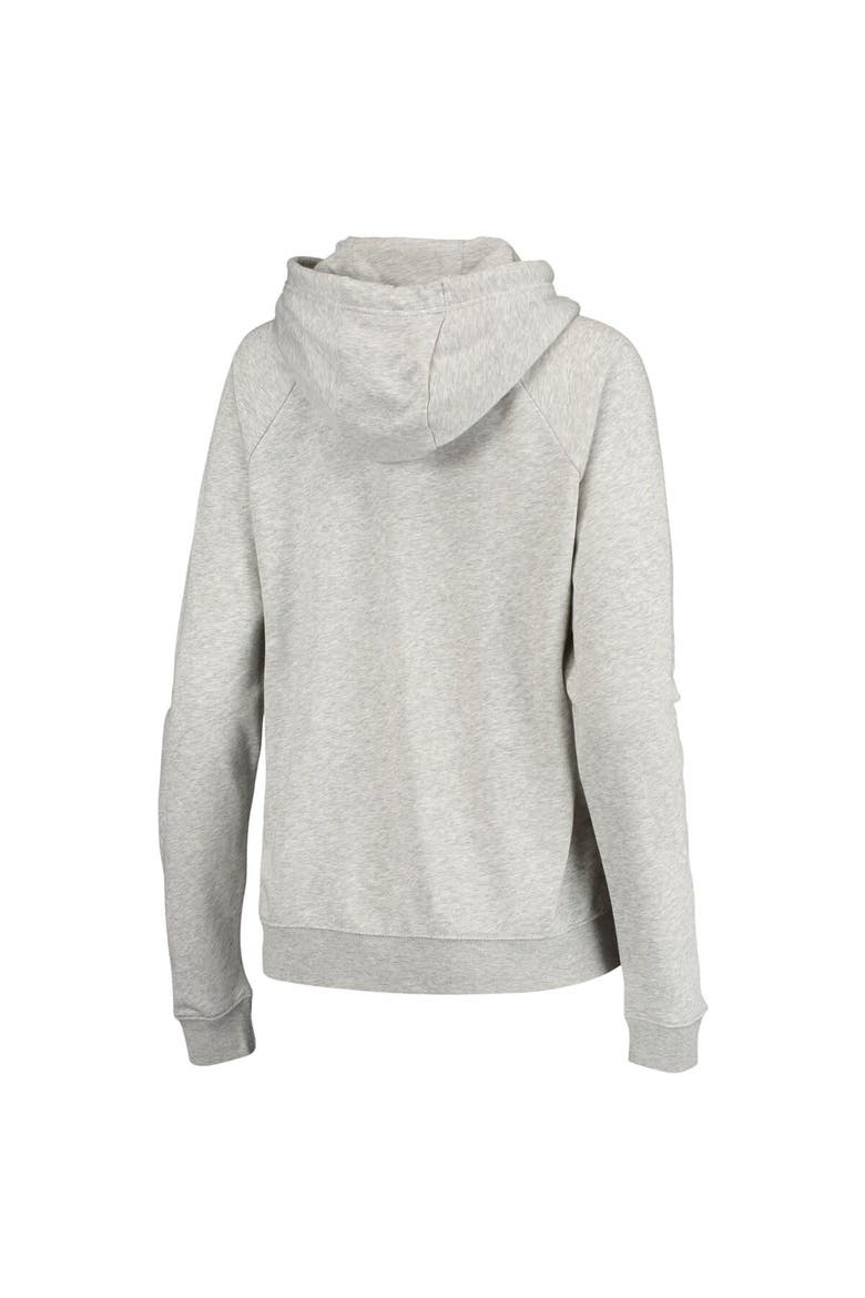 Women's Nike Heathered Gray Texas Longhorns Varsity Fleece Tri-Blend Raglan Pullover Hoodie, Alternate, color, Heather Gray