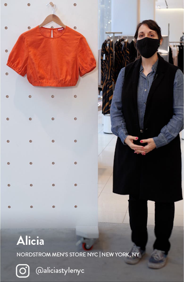 Athena Linen Crop Top, sales video thumbnail