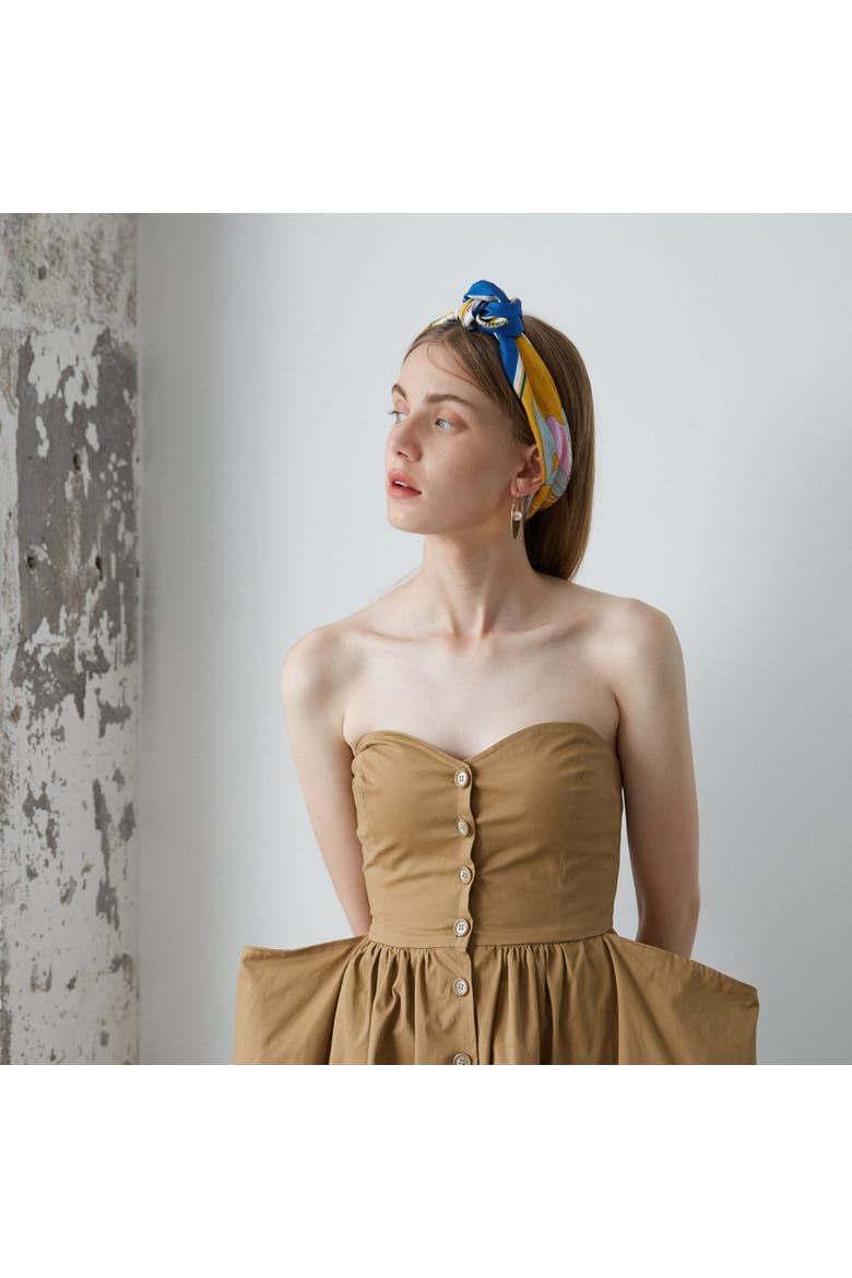 "El Amor" Silk Bandana, Alternate, color, Yellow