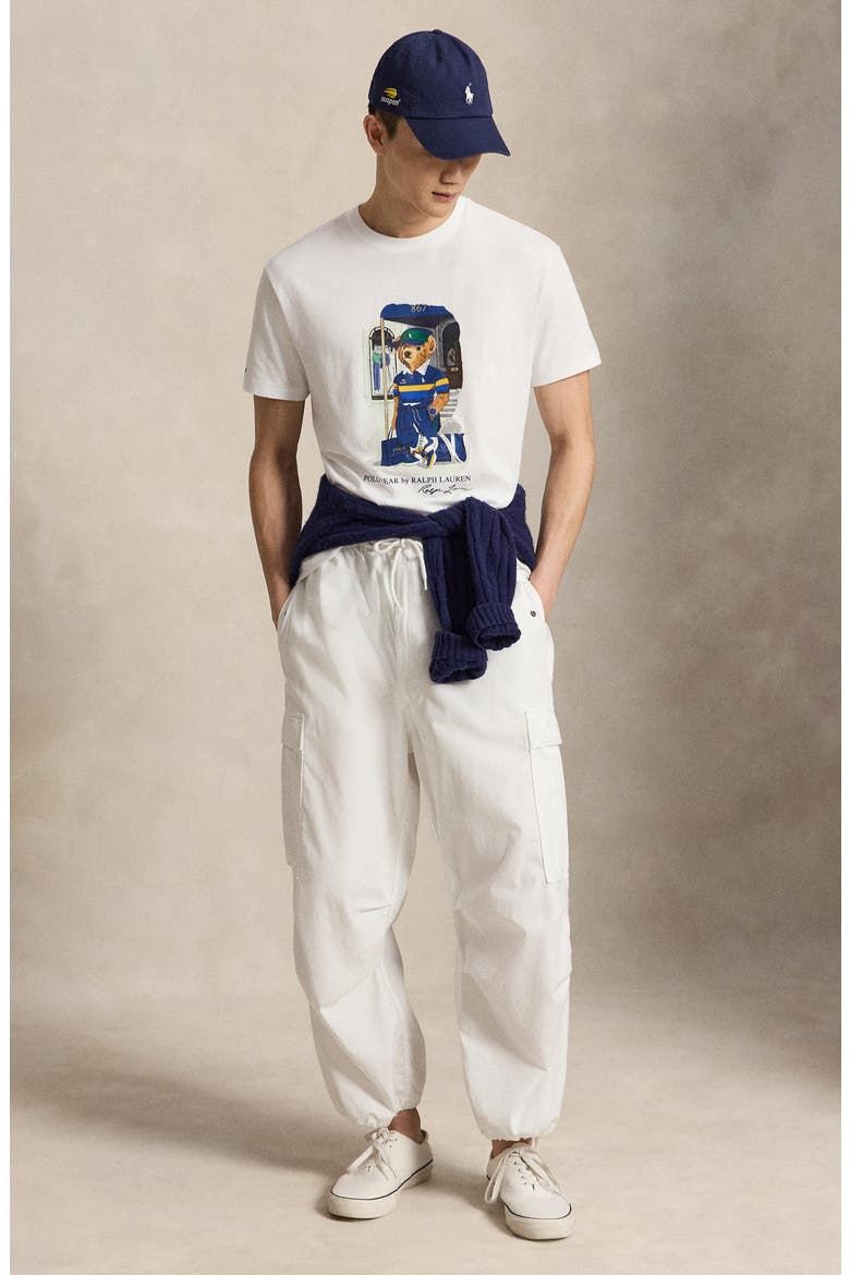 US Open Polo Bear Graphic T-Shirt, Alternate, color, WHITE
