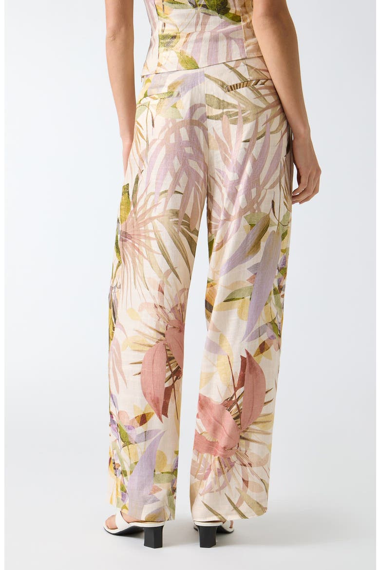Sulli Botanical Print Pants, Alternate, color, PMOS-BROWN