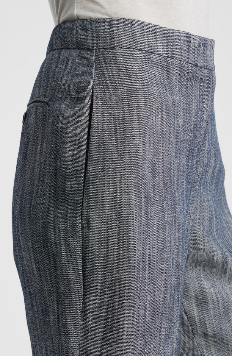 BOSS Talifia Sharkskin Twill Flare Trousers, Alternate, color, Charcoal Sharkskin