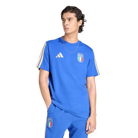 Men's adidas Blue Italy National Team FIFA x World Cup Alphaskin T-Shirt