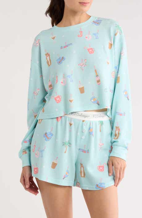 PJ Salvage Print Waffle Knit Short Pajamas