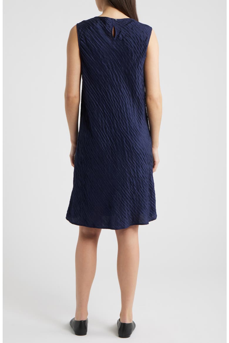 Jewel Neck Silk Dress, Alternate, color, INK