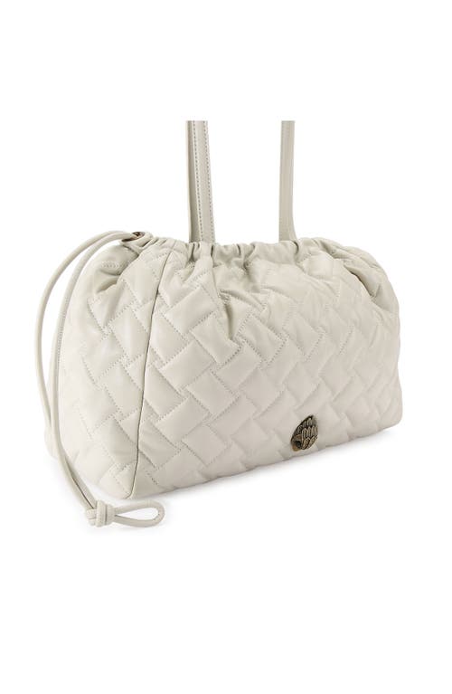 Kurt Geiger London Kensington String Quilted Leather Tote In Natural