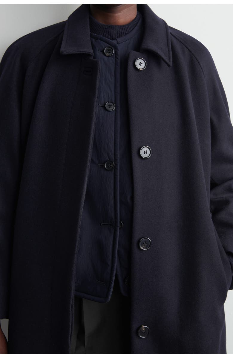 COS Padded Cotton Liner Jacket, Alternate, color, Navy