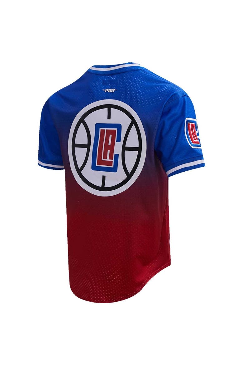 Men's Post Kawhi Leonard Royal/Red LA Clippers Ombre Name & Number T-Shirt, Alternate, color, Royal