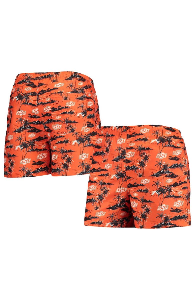 FOCO Men's FOCO Orange Oklahoma State Cowboys Island Palm Swim Trunks, Main, color, 