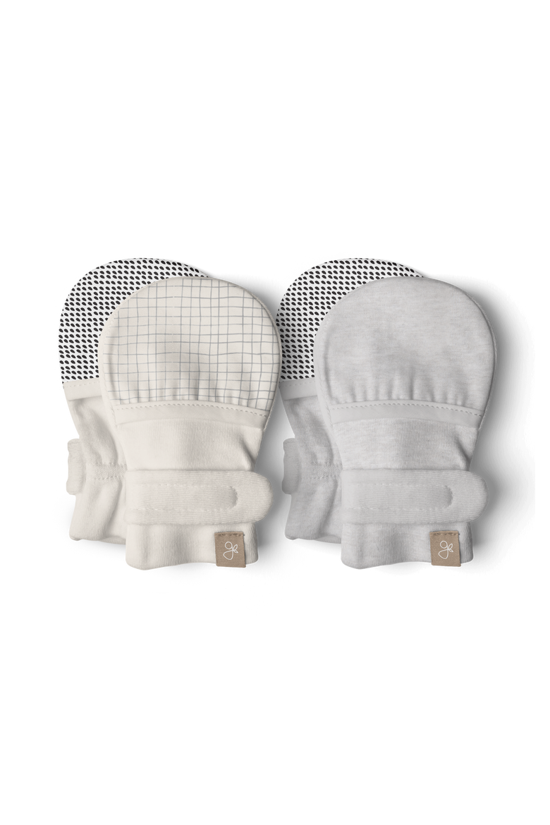 Stay On Baby Mitts, Main, color, Storm Gray Gridlock 2pk