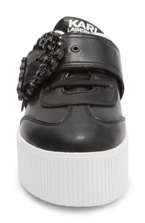 Karl Lagerfeld Paris Vy Lace-up Sneaker In Black