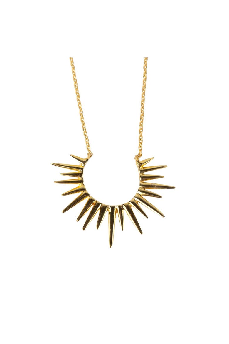 Kiranon Sunburst Gold Pendant Necklace, Main, color, Multi Color