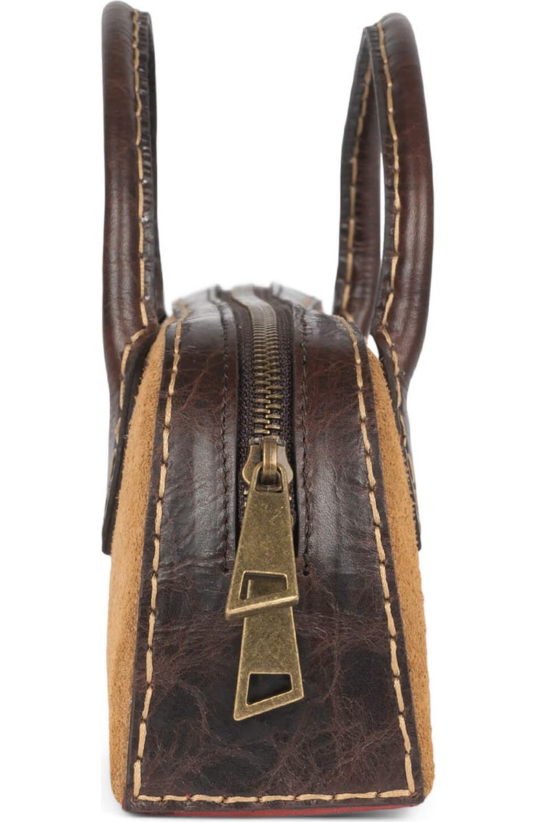 Jeffrey Campbell Inventor Handbag, Alternate, color, Tan Suede Combo