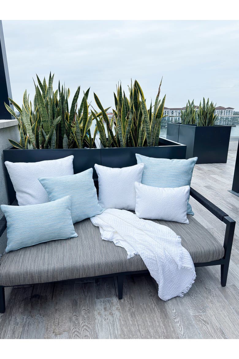 Bay View Indoor Outdoor Pillow, Alternate, color, Blue